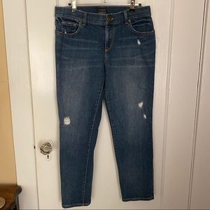 Ann Taylor Boyfriend Distressed Jeans Sz 4
